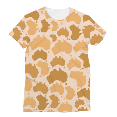 Australia Desert Classic Sublimation Women's T-Shirt - Custom Camo Clothing - [new_brand] - [camo] - [camoflage] - [apparel] - [location] - [new_brand] - [custom] - [clothing]