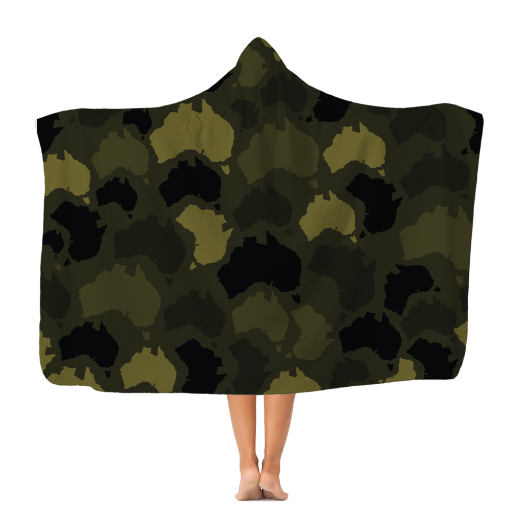 Australia Forest Premium Adult Hooded Blanket - Custom Camo Clothing - [new_brand] - [camo] - [camoflage] - [apparel] - [location] - [new_brand] - [custom] - [clothing]