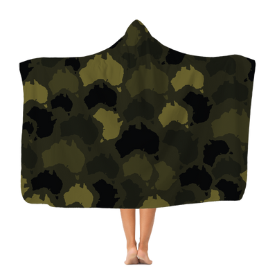 Australia Forest Premium Adult Hooded Blanket - Custom Camo Clothing - [new_brand] - [camo] - [camoflage] - [apparel] - [location] - [new_brand] - [custom] - [clothing]