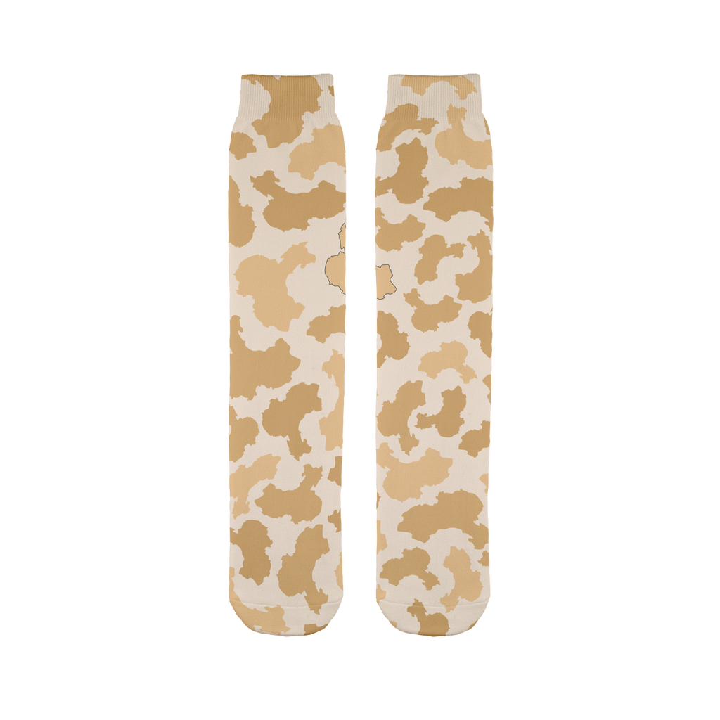 China Desert Sublimation Tube Sock - LocationCamo.com - [new_brand] - [camo] - [camoflage] - [apparel] - [location] - [new_brand] - [custom] - [clothing]