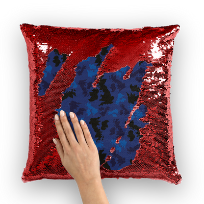 UK Midnight Sequin Cushion Cover - Custom Camo Clothing - [new_brand] - [camo] - [camoflage] - [apparel] - [location] - [new_brand] - [custom] - [clothing]