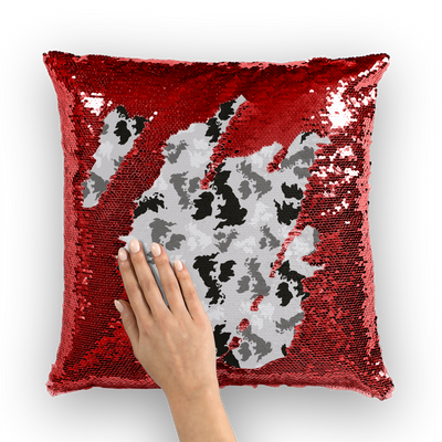 UK Arctic Sequin Cushion Cover - Custom Camo Clothing - [new_brand] - [camo] - [camoflage] - [apparel] - [location] - [new_brand] - [custom] - [clothing]