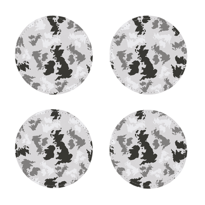 UK Arctic Sublimation Coasters Pack of Four - Custom Camo Clothing - [new_brand] - [camo] - [camoflage] - [apparel] - [location] - [new_brand] - [custom] - [clothing]