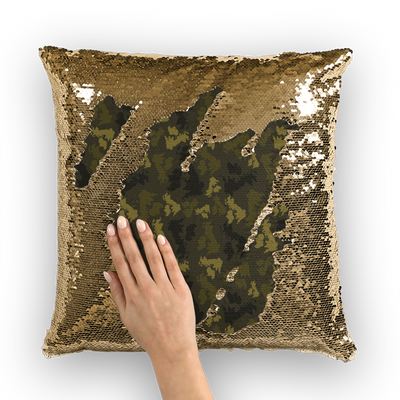 UK Forest Sequin Cushion Cover - Custom Camo Clothing - [new_brand] - [camo] - [camoflage] - [apparel] - [location] - [new_brand] - [custom] - [clothing]