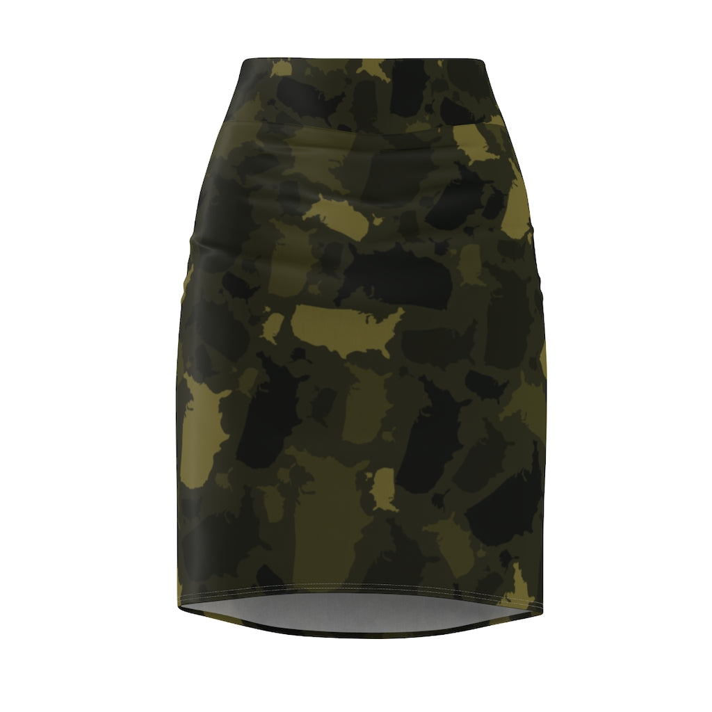 USA Forest Women's Pencil Skirt - LocationCamo.com