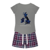 UK Midnight Women's Sleepy Tee and Flannel Short - Custom Camo Clothing - [new_brand] - [camo] - [camoflage] - [apparel] - [location] - [new_brand] - [custom] - [clothing]