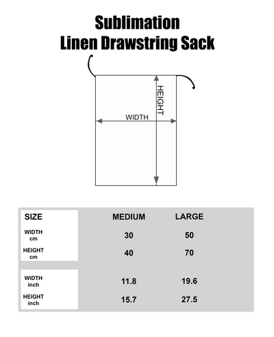 Linen Drawstring Sack | Drawstring Sack | Custom Camo Clothing