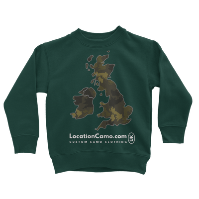 UK Forest Classic Kids Sweatshirt - Custom Camo Clothing - [new_brand] - [camo] - [camoflage] - [apparel] - [location] - [new_brand] - [custom] - [clothing]