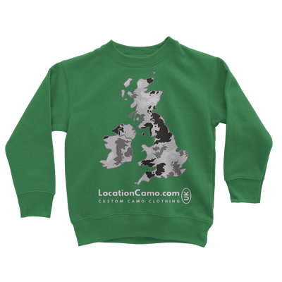 UK Arctic Classic Kids Sweatshirt - Custom Camo Clothing - [new_brand] - [camo] - [camoflage] - [apparel] - [location] - [new_brand] - [custom] - [clothing]