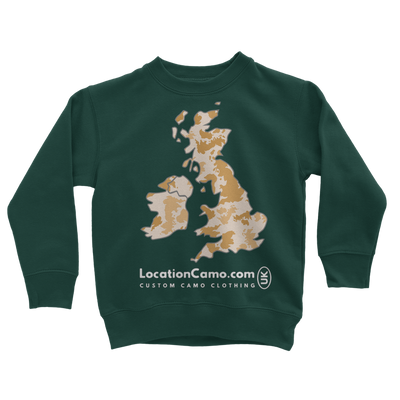 UK Desert Classic Kids Sweatshirt - Custom Camo Clothing - [new_brand] - [camo] - [camoflage] - [apparel] - [location] - [new_brand] - [custom] - [clothing]