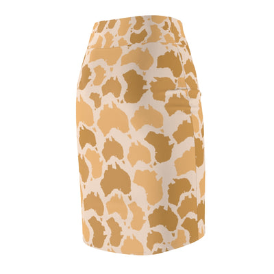 Australia Desert Women's Pencil Skirt - Custom Camo Clothing - [new_brand] - [camo] - [camoflage] - [apparel] - [location] - [new_brand] - [custom] - [clothing]