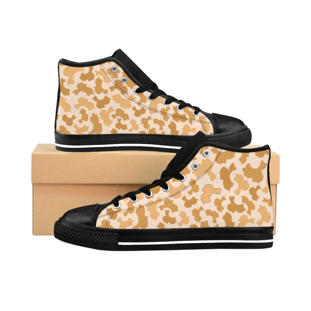 China Desert Unisex High-top Sneakers - LocationCamo.com