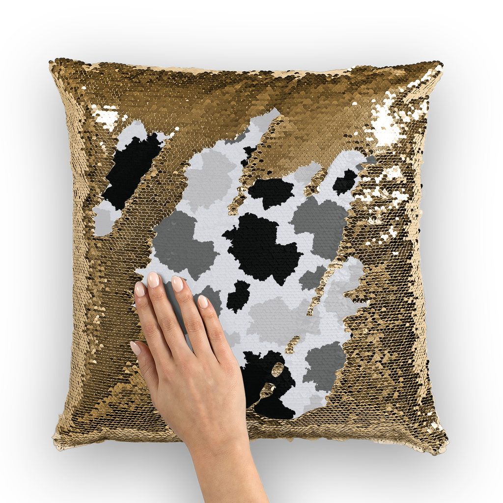 Germany Arctic Sequin Cushion Cover - LocationCamo.com