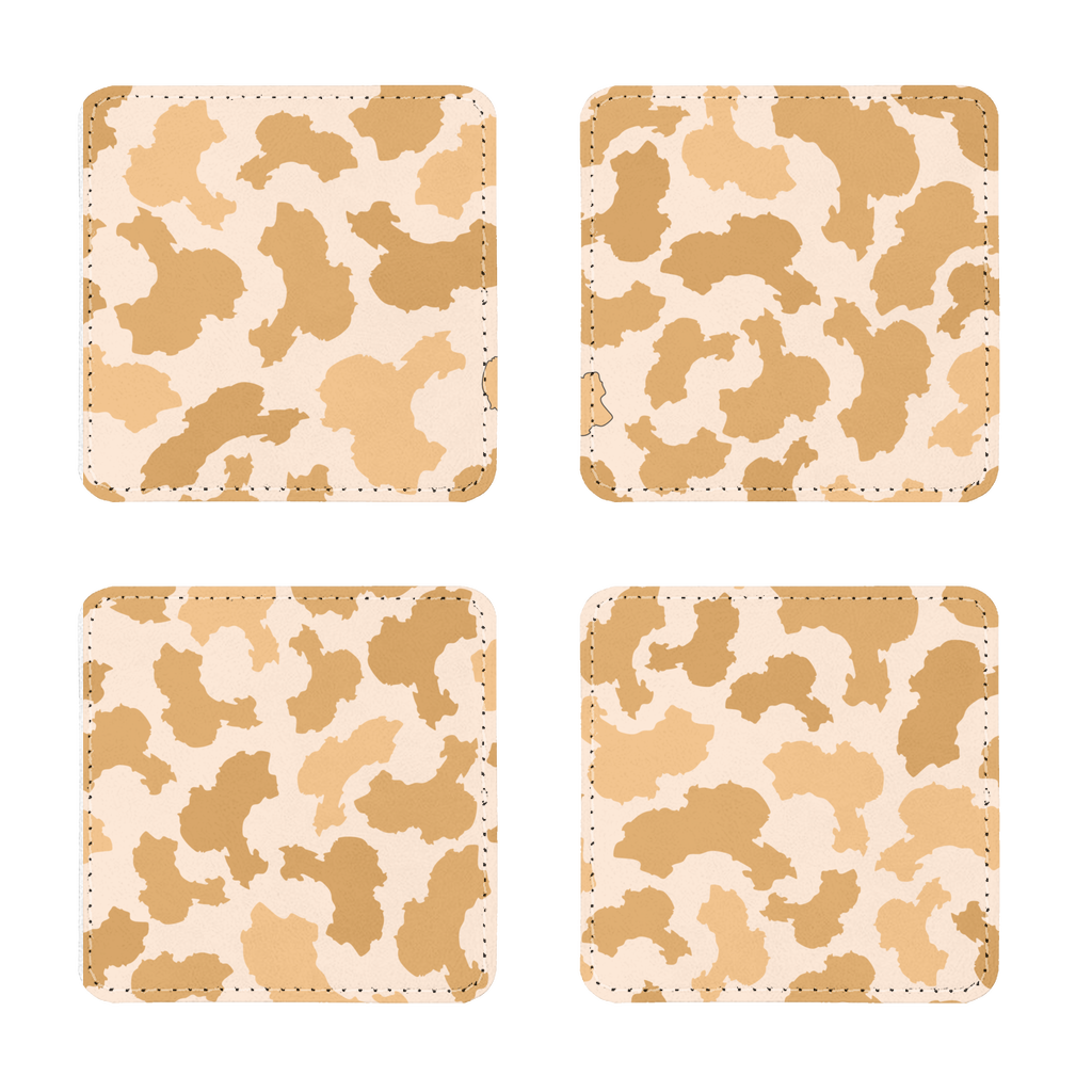 China Desert Sublimation Coasters Pack of Four - LocationCamo.com - [new_brand] - [camo] - [camoflage] - [apparel] - [location] - [new_brand] - [custom] - [clothing]