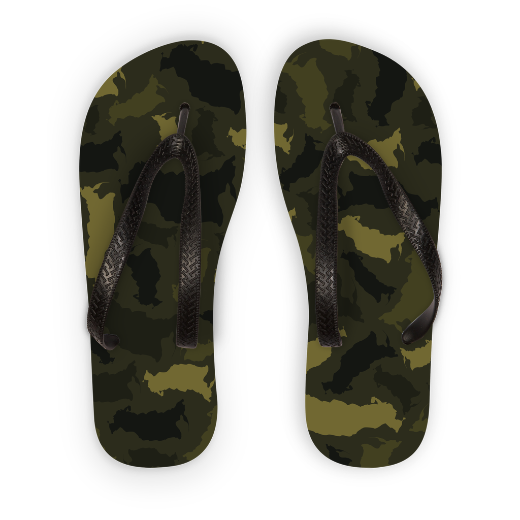 Russia Forest Adult Flip Flops - LocationCamo.com