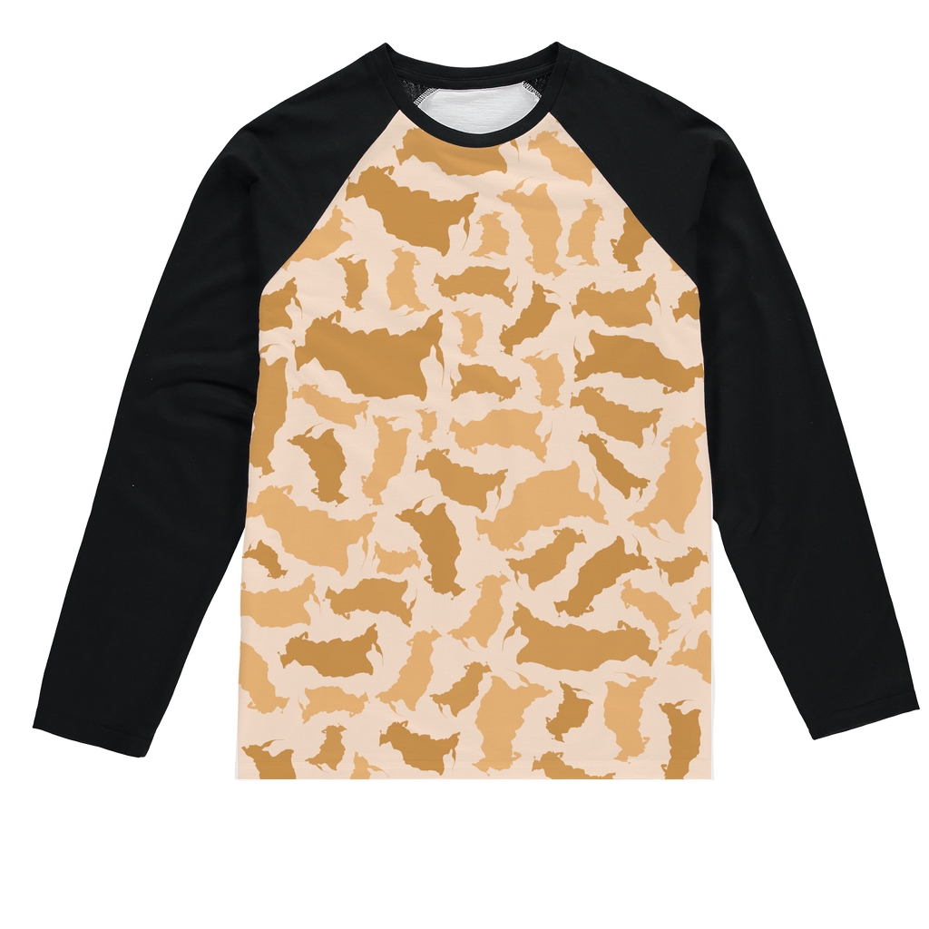 Russia Desert Sublimation Baseball Long Sleeve T-Shirt - LocationCamo.com