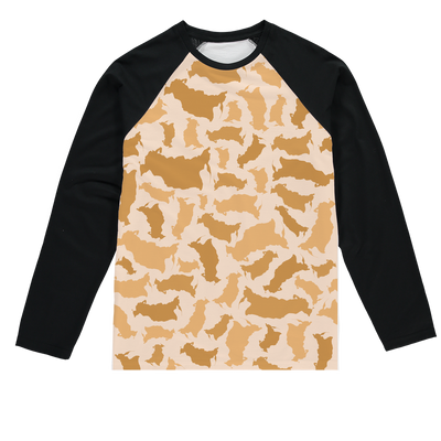 Russia Desert Sublimation Baseball Long Sleeve T-Shirt - LocationCamo.com