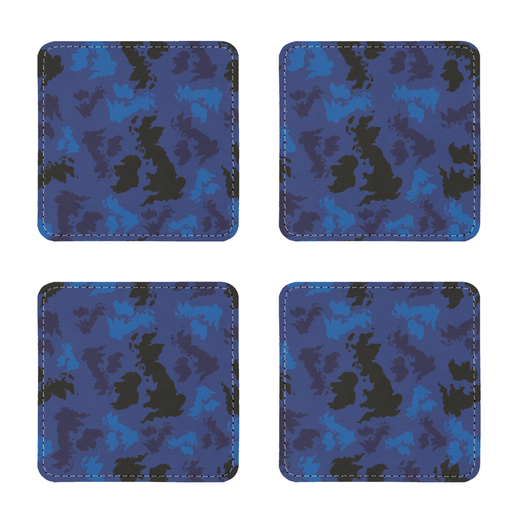 UK Midnight Sublimation Coasters Pack of Four - Custom Camo Clothing - [new_brand] - [camo] - [camoflage] - [apparel] - [location] - [new_brand] - [custom] - [clothing]