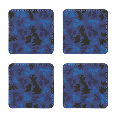 UK Midnight Sublimation Coasters Pack of Four - Custom Camo Clothing - [new_brand] - [camo] - [camoflage] - [apparel] - [location] - [new_brand] - [custom] - [clothing]