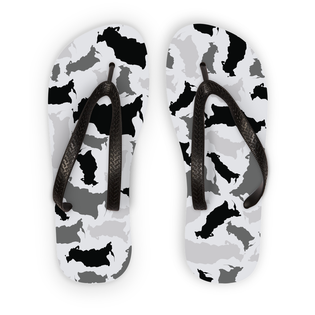 Russia Arctic Adult Flip Flops - LocationCamo.com