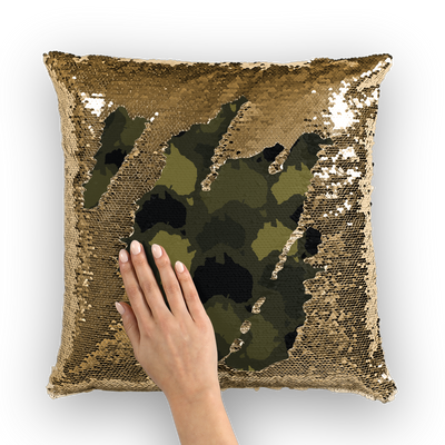 Australia Forest Sequin Cushion Cover - Custom Camo Clothing - [new_brand] - [camo] - [camoflage] - [apparel] - [location] - [new_brand] - [custom] - [clothing]