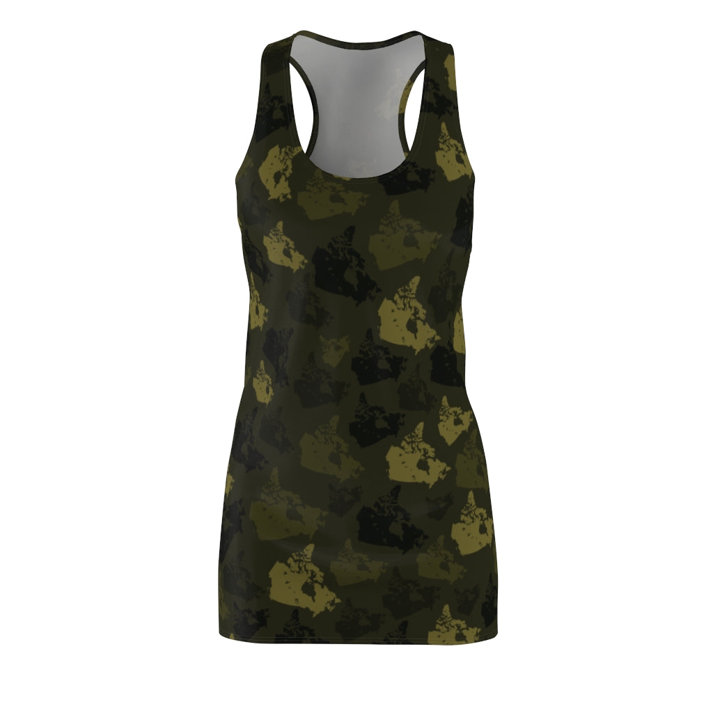 Canada Forest Women's Cut & Sew Racerback Dress - Custom Camo Clothing - [new_brand] - [camo] - [camoflage] - [apparel] - [location] - [new_brand] - [custom] - [clothing]