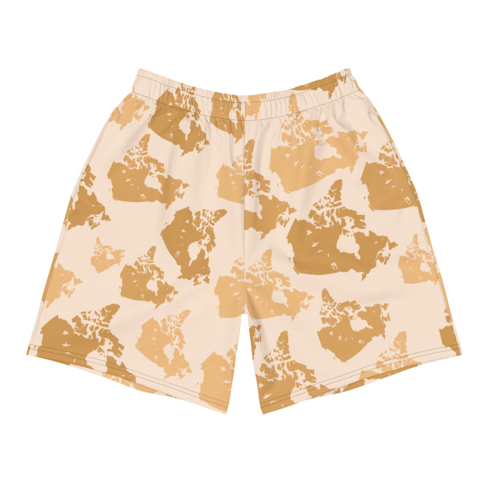 Canada Desert Men's Athletic Long Shorts - Custom Camo Clothing - [new_brand] - [camo] - [camoflage] - [apparel] - [location] - [new_brand] - [custom] - [clothing]