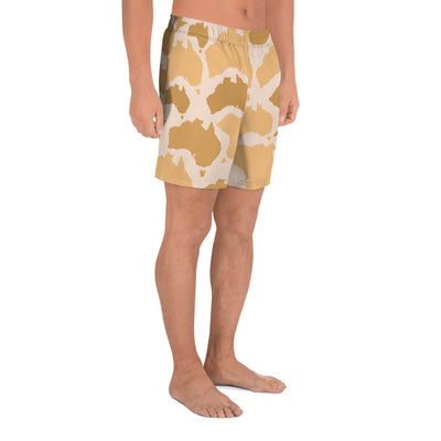 Australia Desert Men's Athletic Long Shorts - Custom Camo Clothing - [new_brand] - [camo] - [camoflage] - [apparel] - [location] - [new_brand] - [custom] - [clothing]