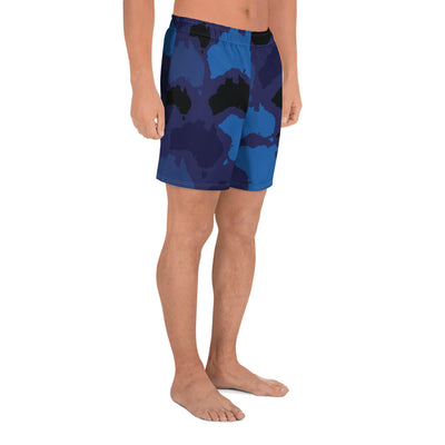 Australia Midnight Men's Athletic Long Shorts - Custom Camo Clothing - [new_brand] - [camo] - [camoflage] - [apparel] - [location] - [new_brand] - [custom] - [clothing]