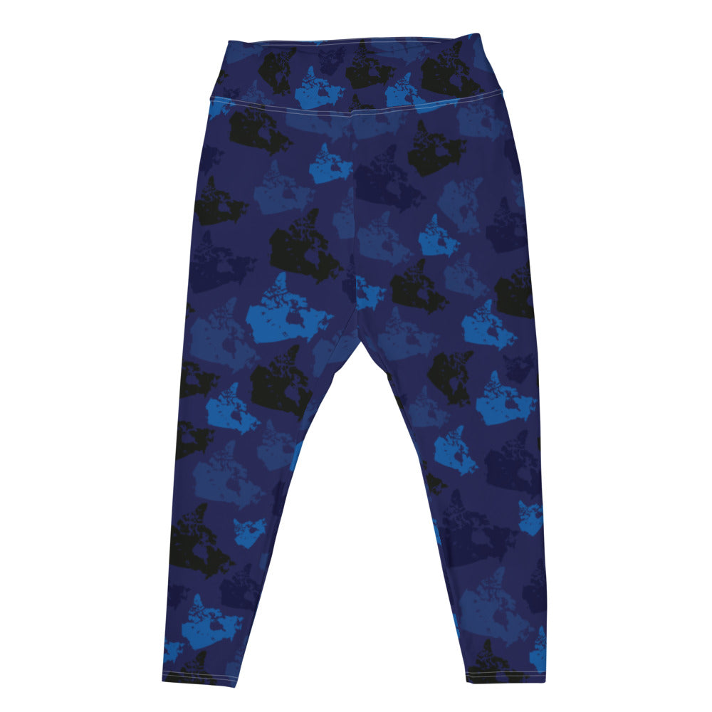 Canada Midnight All-Over Print Plus Size Leggings - Custom Camo Clothing - [new_brand] - [camo] - [camoflage] - [apparel] - [location] - [new_brand] - [custom] - [clothing]