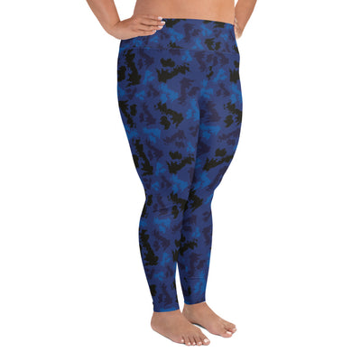 UK Midnight All-Over Print Plus Size Leggings - Custom Camo Clothing - [new_brand] - [camo] - [camoflage] - [apparel] - [location] - [new_brand] - [custom] - [clothing]