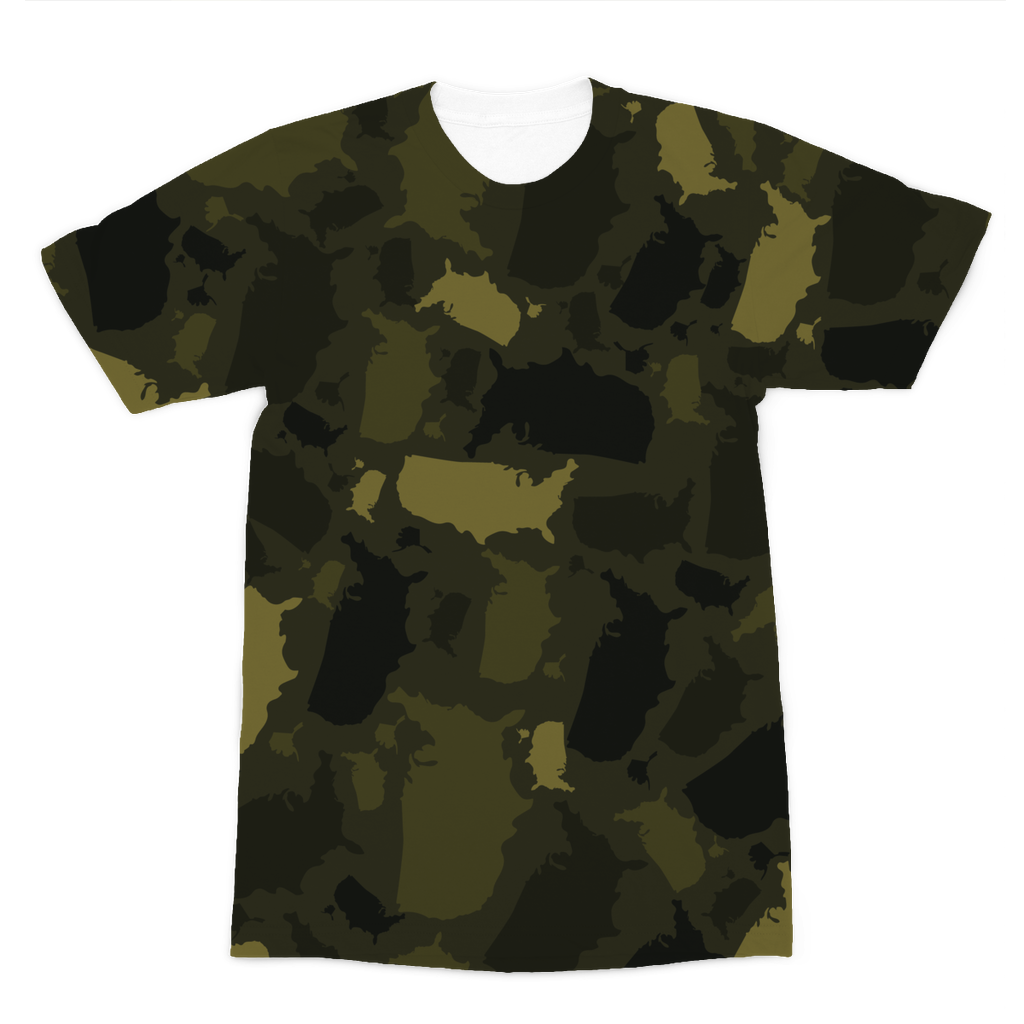 USA Forest Premium Sublimation Adult T-Shirt - LocationCamo.com