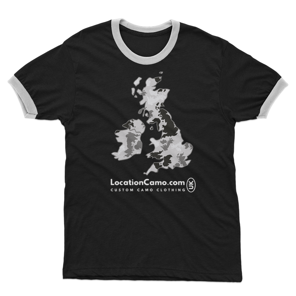 UK Arctic Adult Ringer T-Shirt - Custom Camo Clothing - [new_brand] - [camo] - [camoflage] - [apparel] - [location] - [new_brand] - [custom] - [clothing]