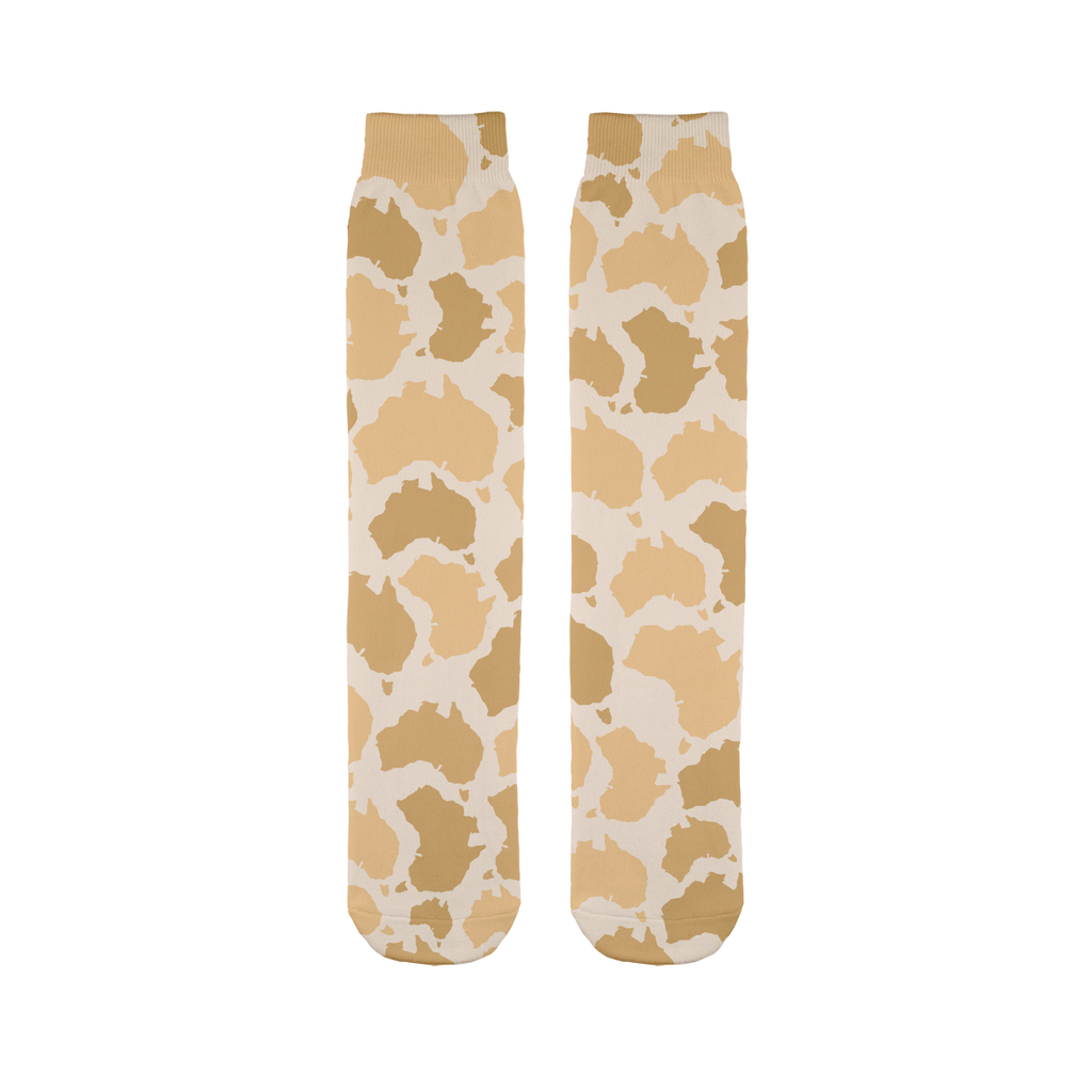 Australia Desert Sublimation Tube Sock - Custom Camo Clothing - [new_brand] - [camo] - [camoflage] - [apparel] - [location] - [new_brand] - [custom] - [clothing]