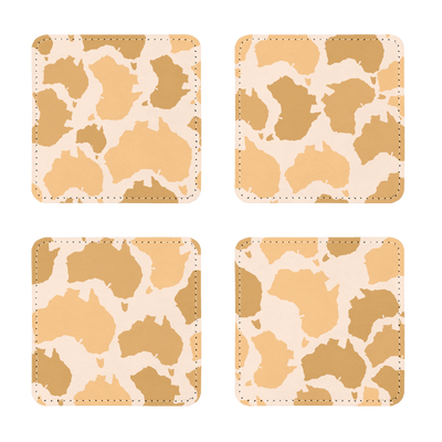 Australia Desert Sublimation Coasters Pack of Four - Custom Camo Clothing - [new_brand] - [camo] - [camoflage] - [apparel] - [location] - [new_brand] - [custom] - [clothing]