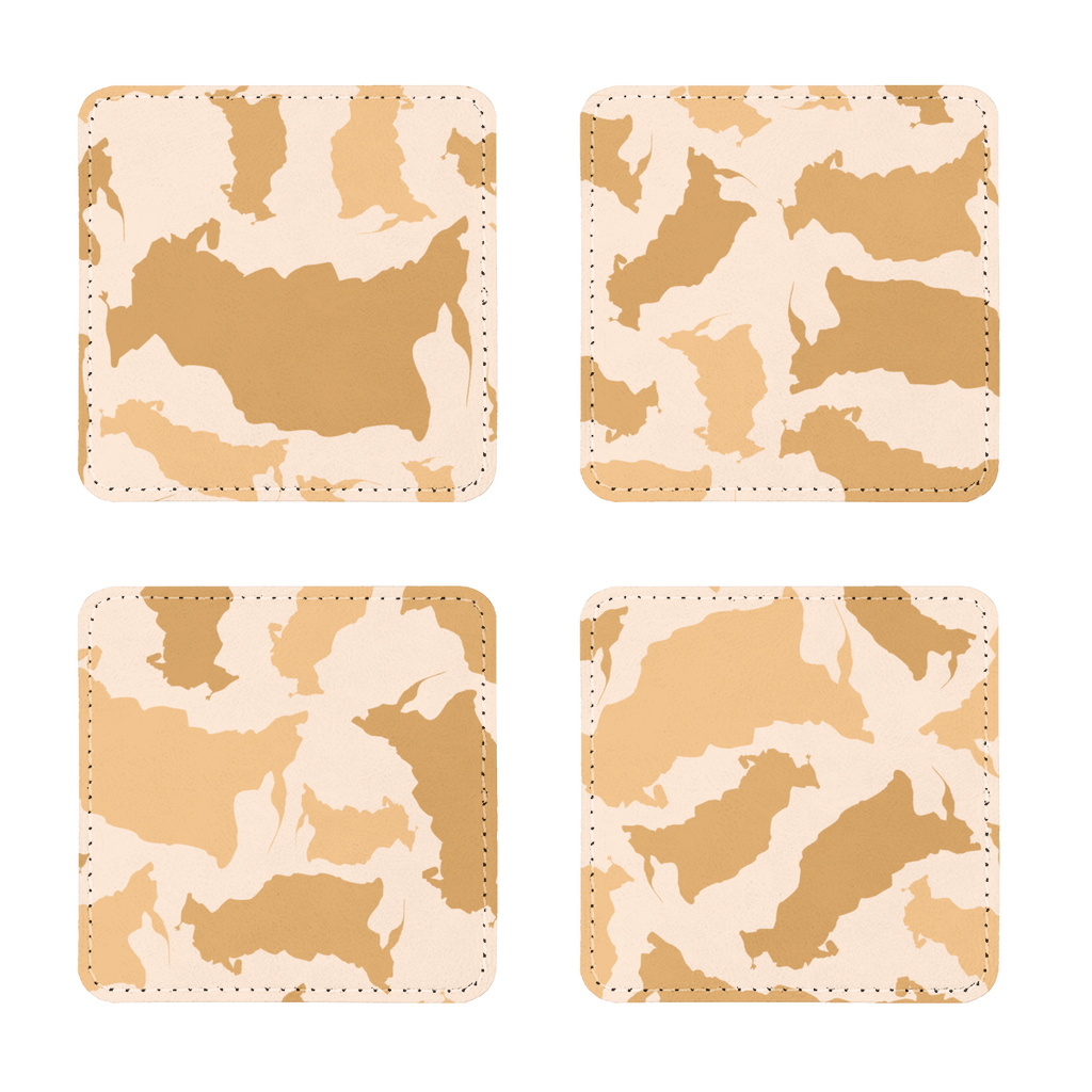 Russia Desert Sublimation Coasters Pack of Four - LocationCamo.com