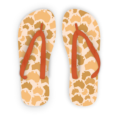 Australia Desert Adult Flip Flops - Custom Camo Clothing - [new_brand] - [camo] - [camoflage] - [apparel] - [location] - [new_brand] - [custom] - [clothing]