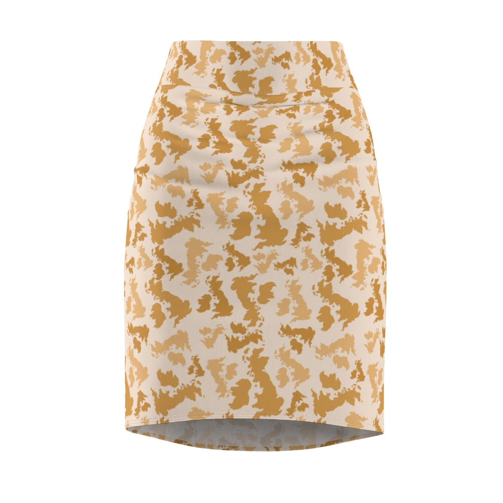 UK Desert Women's Pencil Skirt - Custom Camo Clothing - [new_brand] - [camo] - [camoflage] - [apparel] - [location] - [new_brand] - [custom] - [clothing]