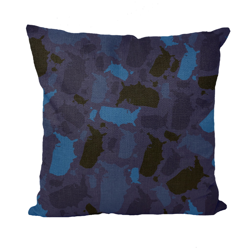 USA Midnight Throw Pillow with Insert - LocationCamo.com