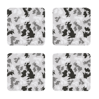 UK Arctic Sublimation Coasters Pack of Four - Custom Camo Clothing - [new_brand] - [camo] - [camoflage] - [apparel] - [location] - [new_brand] - [custom] - [clothing]