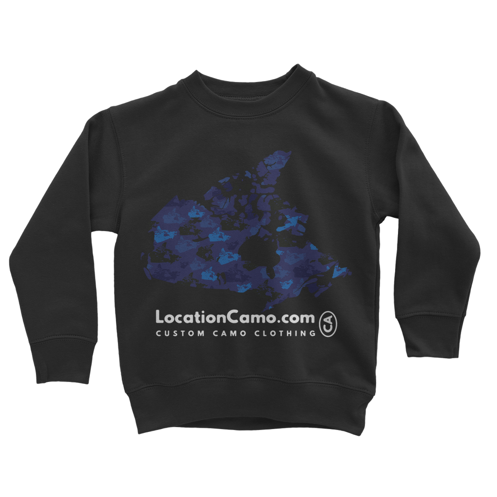 Canada Midnight Classic Kids Sweatshirt - Custom Camo Clothing - [new_brand] - [camo] - [camoflage] - [apparel] - [location] - [new_brand] - [custom] - [clothing]