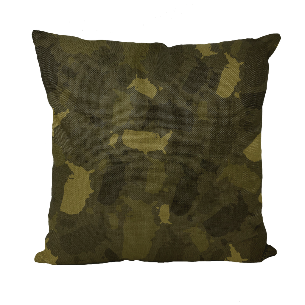 USA Forest Throw Pillow with Insert - LocationCamo.com