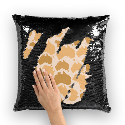 Australia Desert Sequin Cushion Cover - Custom Camo Clothing - [new_brand] - [camo] - [camoflage] - [apparel] - [location] - [new_brand] - [custom] - [clothing]