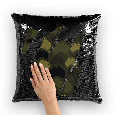 Australia Forest Sequin Cushion Cover - Custom Camo Clothing - [new_brand] - [camo] - [camoflage] - [apparel] - [location] - [new_brand] - [custom] - [clothing]