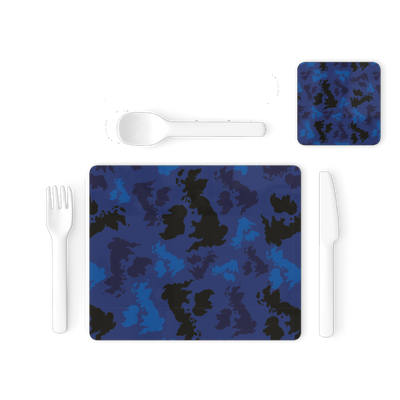 UK Midnight Single Placemat and Coaster Set - Custom Camo Clothing - [new_brand] - [camo] - [camoflage] - [apparel] - [location] - [new_brand] - [custom] - [clothing]