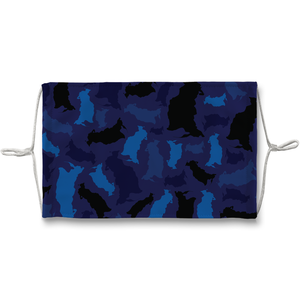 Russia Midnight Sublimation Face Mask - LocationCamo.com