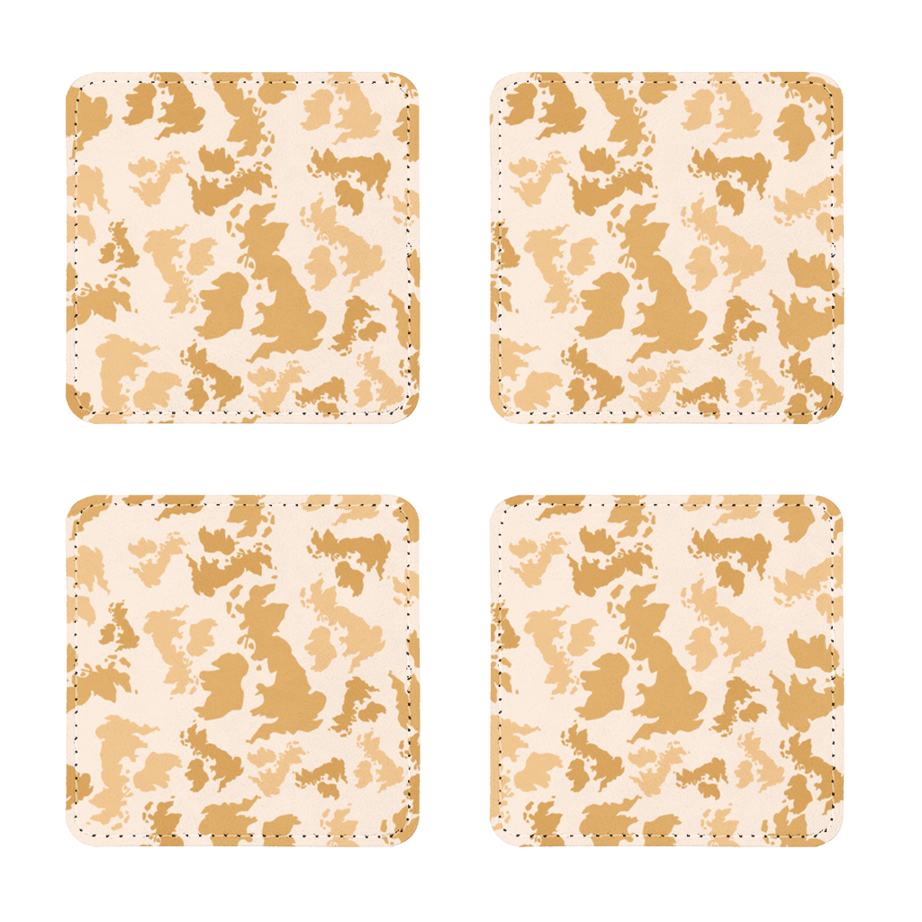 UK Desert Sublimation Coasters Pack of Four - Custom Camo Clothing - [new_brand] - [camo] - [camoflage] - [apparel] - [location] - [new_brand] - [custom] - [clothing]