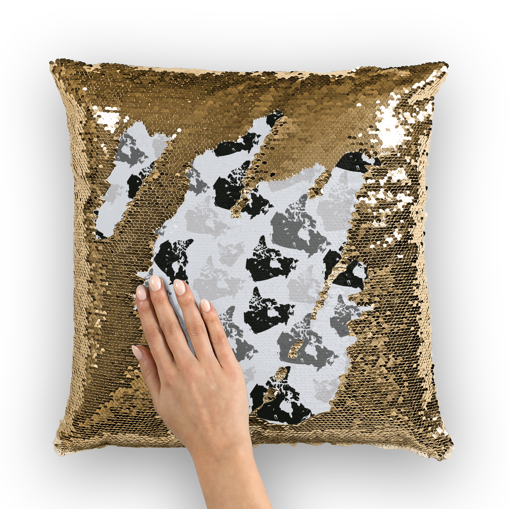 Canada Arctic Sequin Cushion Cover - Custom Camo Clothing - [new_brand] - [camo] - [camoflage] - [apparel] - [location] - [new_brand] - [custom] - [clothing]