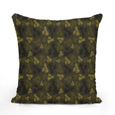 UK Forest Sequin Cushion Cover - Custom Camo Clothing - [new_brand] - [camo] - [camoflage] - [apparel] - [location] - [new_brand] - [custom] - [clothing]