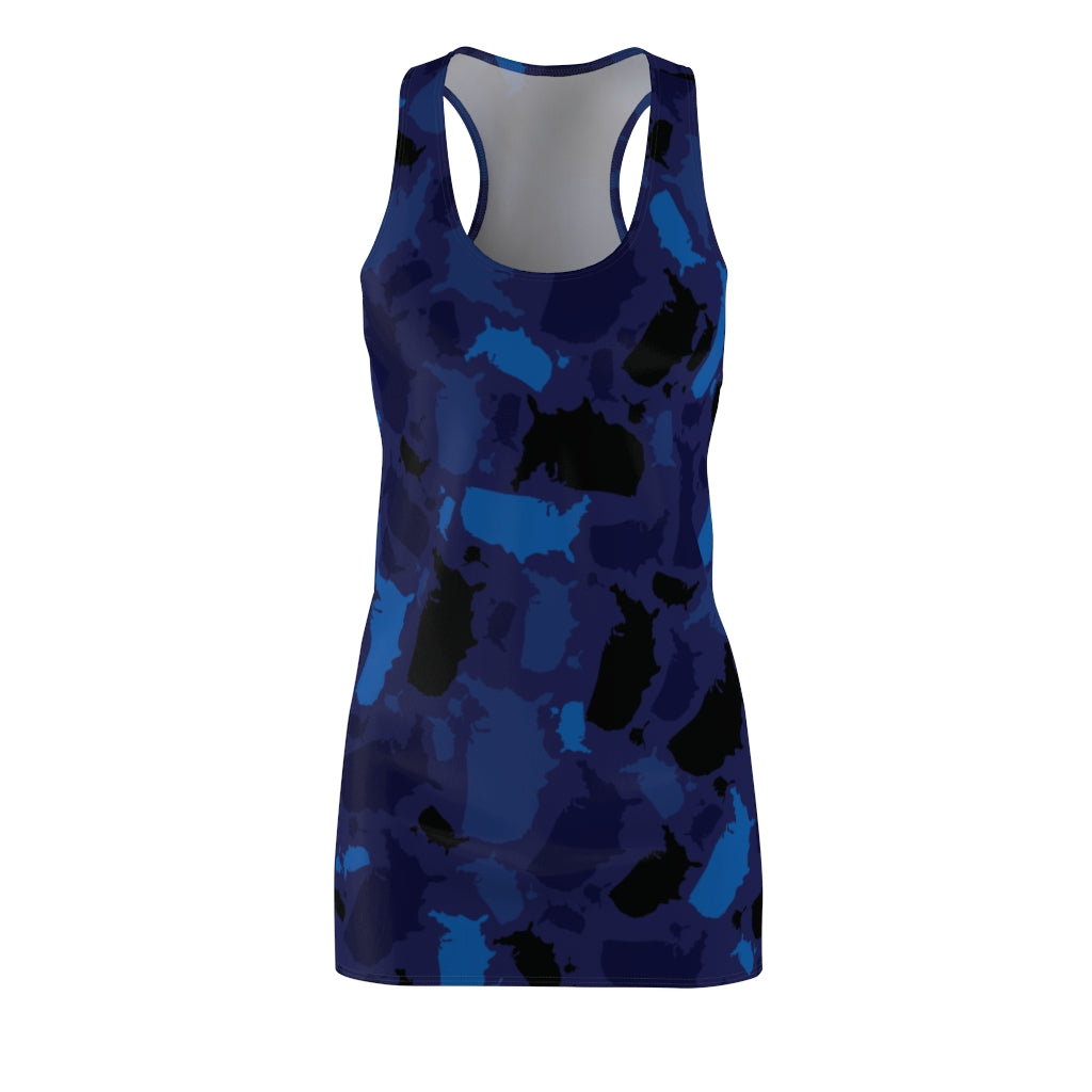 USA Midnight Women's Cut & Sew Racerback Dress - LocationCamo.com